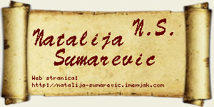 Natalija Šumarević vizit kartica